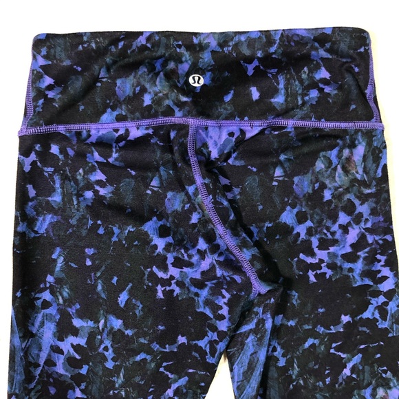 Lululemon Wunder Under Crop Floral Iris Flower - Picture 5 of 8